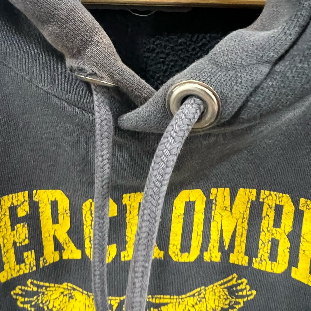 Vintage Abercrombie & Fitch Popover Hoodie M Oversized Y2K Archive Graphic - Picture 7 of 13